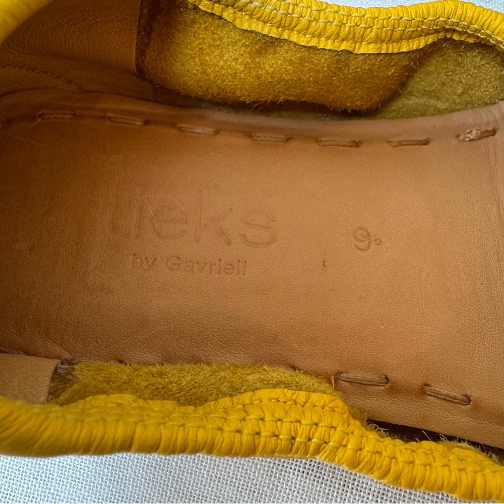Tieks Yellow Flats with Elastic Trim and Foldable Design With A Box And Flower - Picture 5 of 13